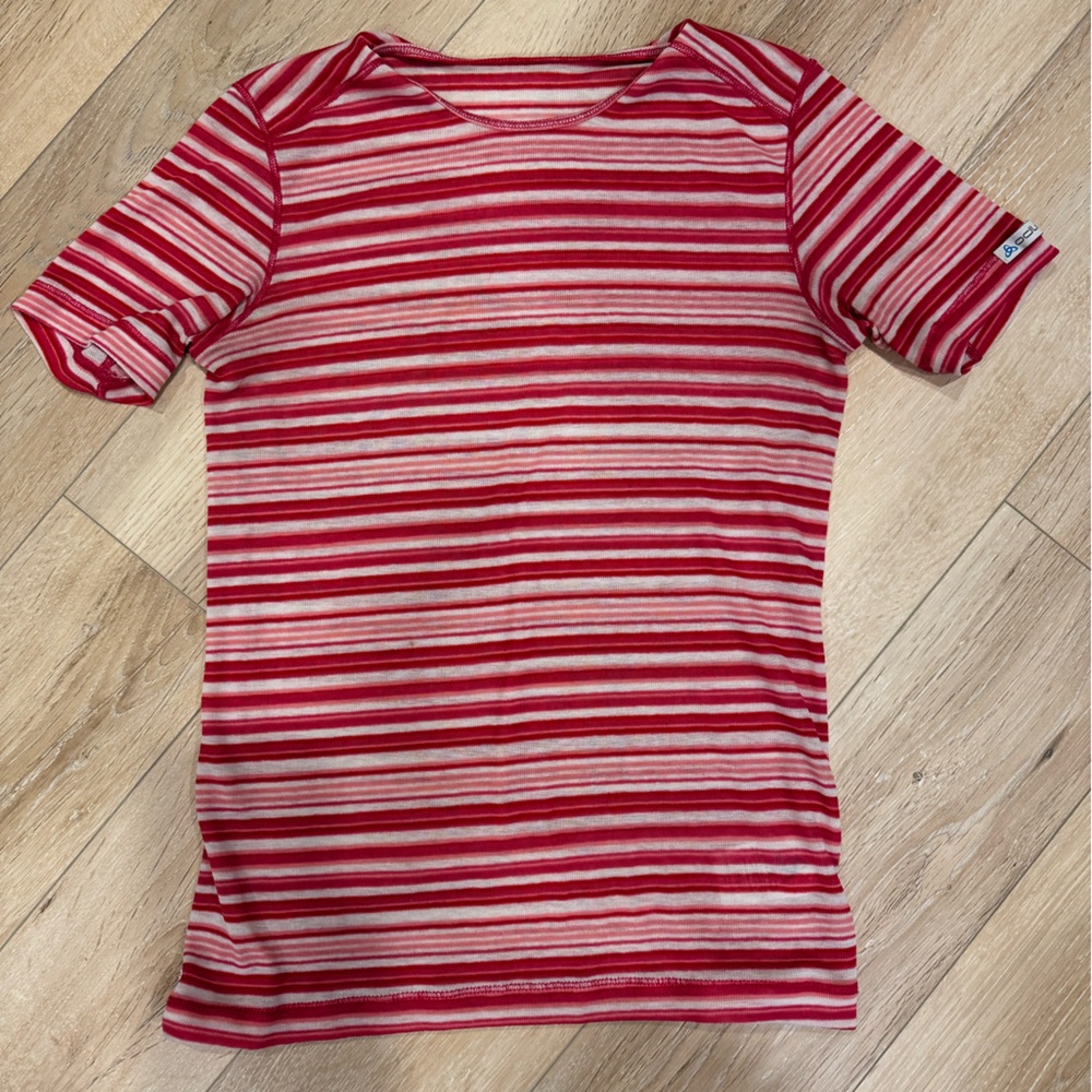 Sport stripped mesh shirt